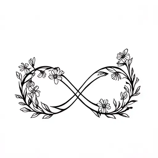 An Infinity Symbol With Flowers Growing