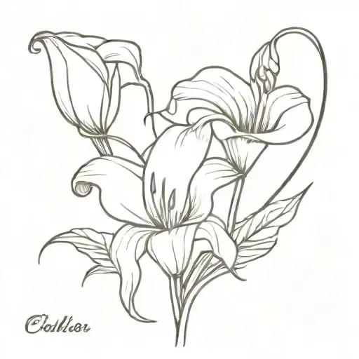 Wildflower And Calli Lily Flower