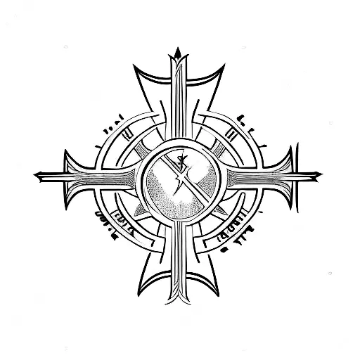 Christian Cross With Wings
