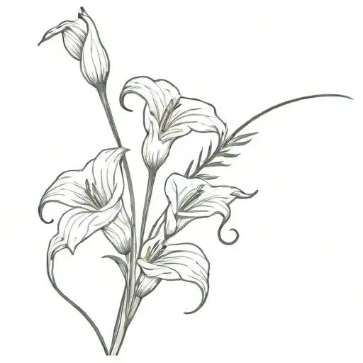 Calli Lily Intertwined With Wildflowers