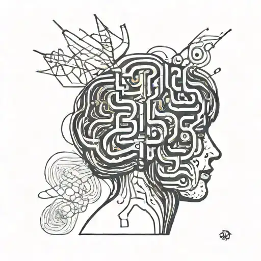 Am Image Of A Human With Abstract Shapes Coming Out Of The Brain To Depict Psychotherapy