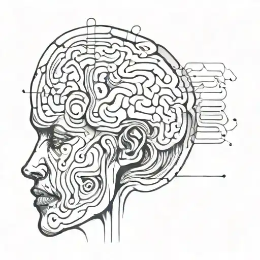 Am Image Of A Human With Abstract Shapes Coming Out Of The Brain To Depict Psychotherapy