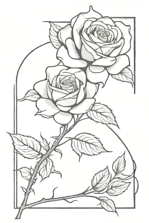 Rose Intertwined With Honeysuckle Flower