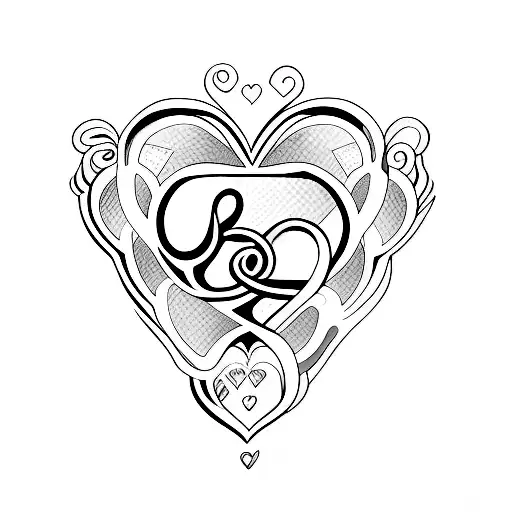 A Heart With A Key The Letter B And The Word Princess
