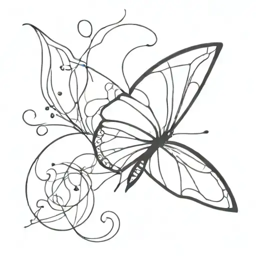 Butterfly With Space Surrounded