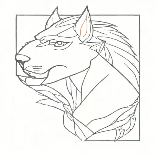 Wolf Lion Woman Warrior