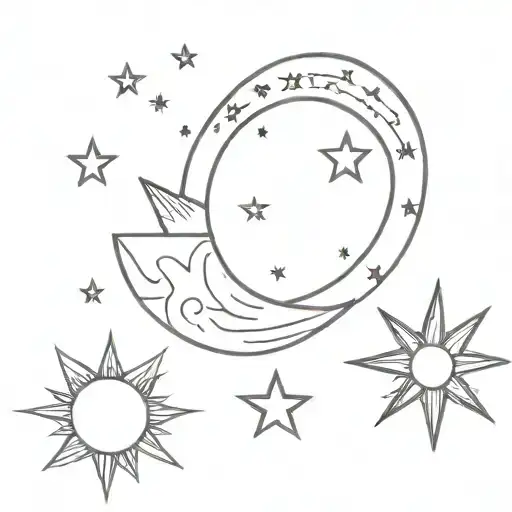 Sun And Moon And Stars