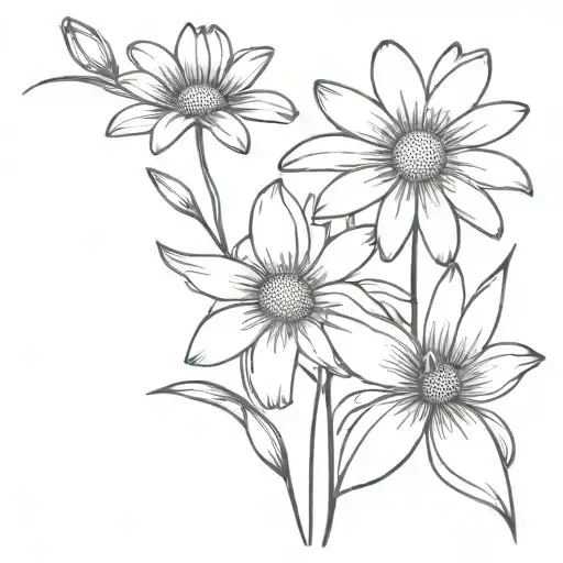 Daisy Flower And Lily Flower
