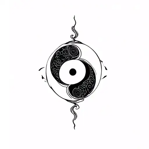 Yin Yang Karmic Ouroboros Snake Kite