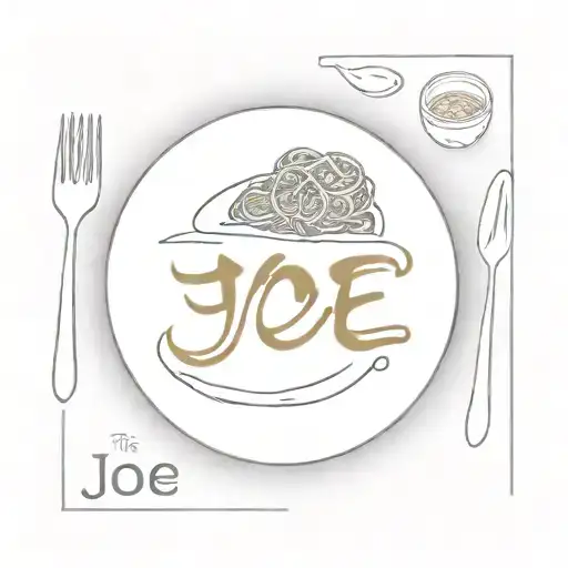 The Name Joe Spelling In A Plate Of Chinese Food