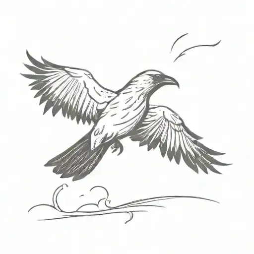 Crow Falling Like Icarus Falling