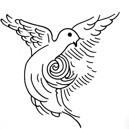 A Serene Dove Carrying A Beautiful Quote About Faith