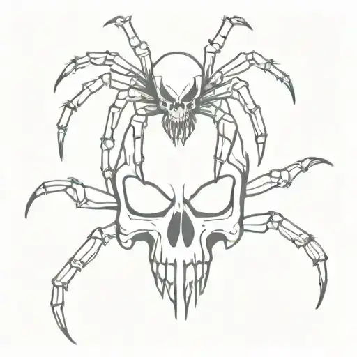 Skull And Tarantula