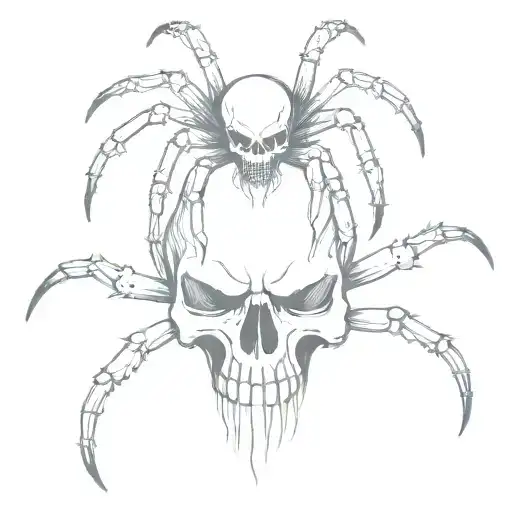 Skull And Tarantula