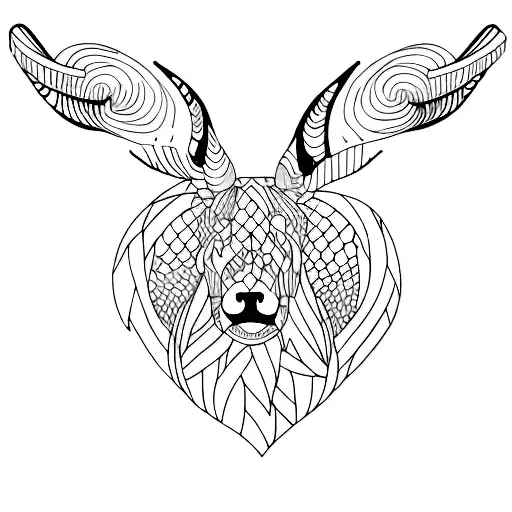 A Tattoo Representing Animal Protection In A Minimalist Style