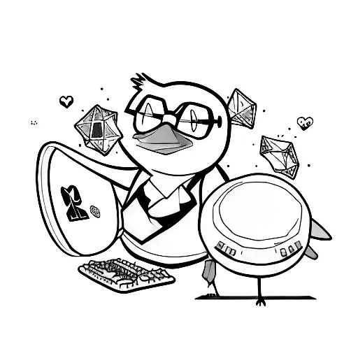 Penguin In A Gamer Outfit