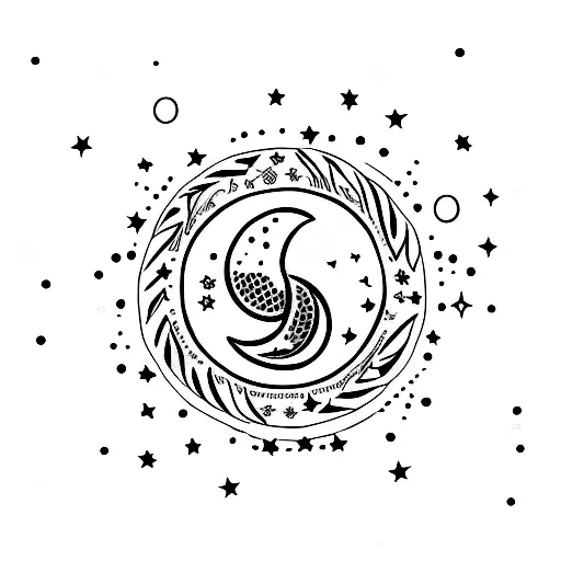 Small Moon With Stars