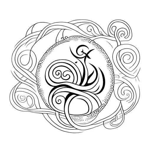 Small Moon With Vines