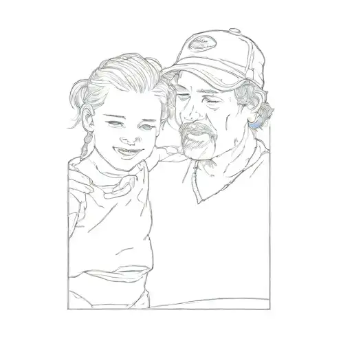 A Man And A Little Girl