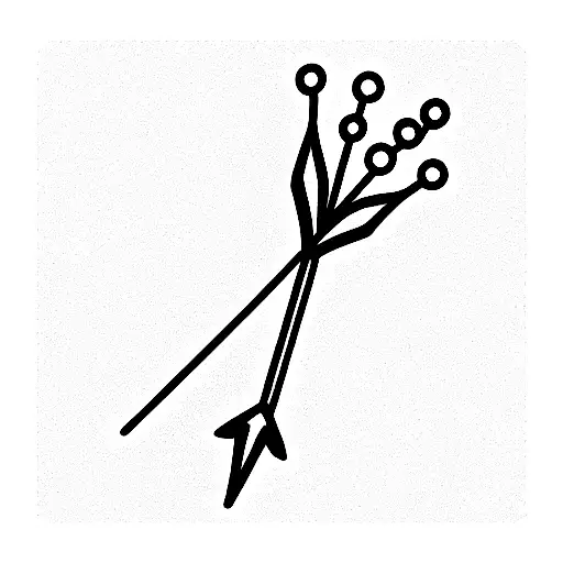Arrow With Lace And Flowers