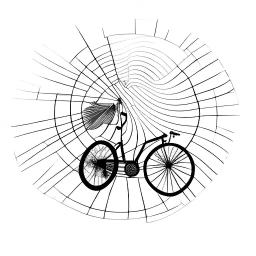 Fibonacci And Bicycle In Forest