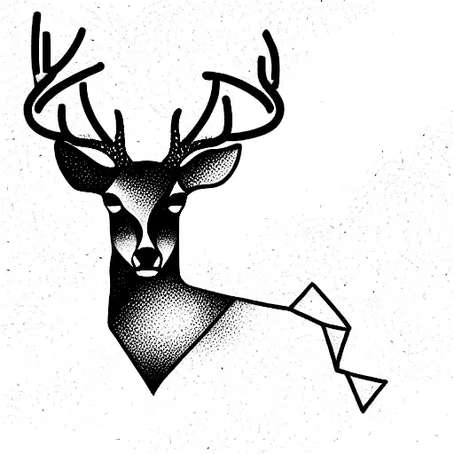 Line Art Deer