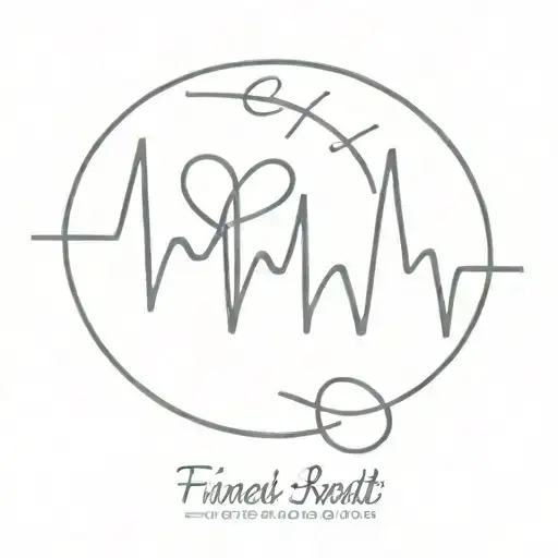 Name With Heart Beat Line