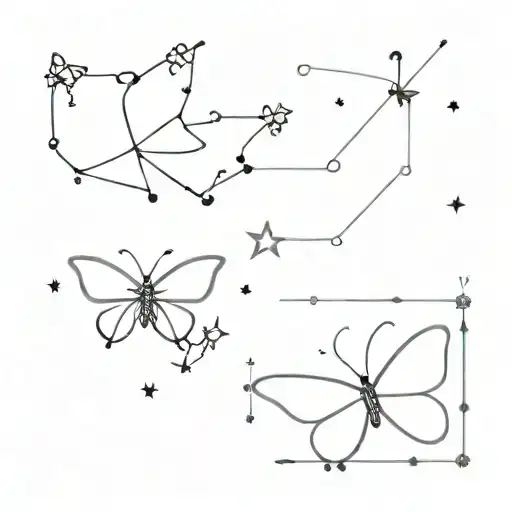 Butterfly And Sagittarius Constellation