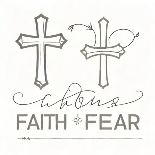 Faith Over Fear With A Cross