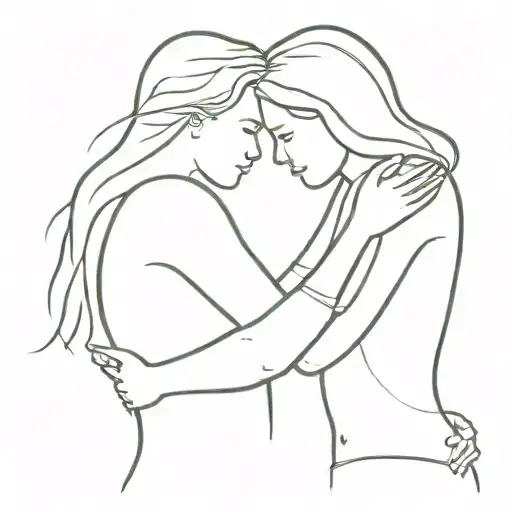 Couple In Love Hugging With Flashes Of Wonderful And Unique Energy