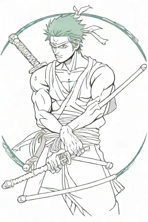 Zoro One Piece Anime Sword And Earings