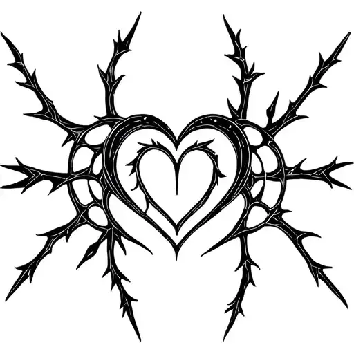 Cyber Sigil Heart And Thorns