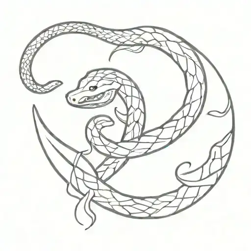 Snake And Crescent