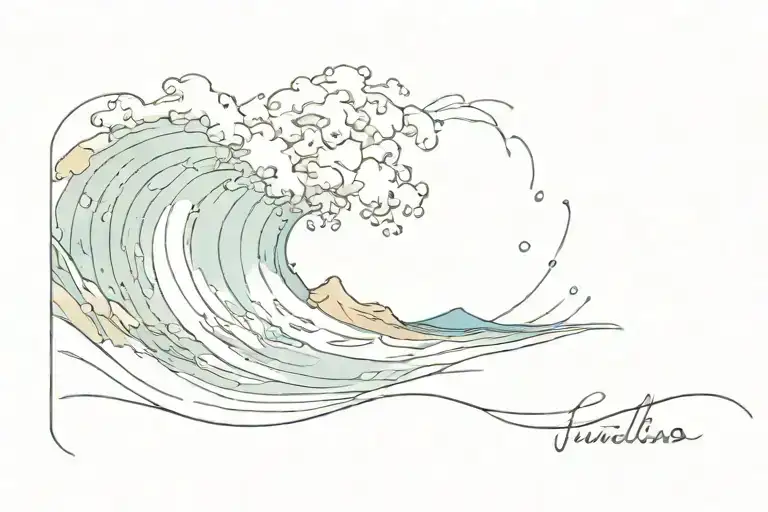 Wave Crashing Watercolor