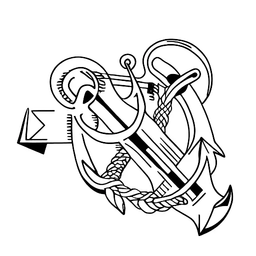 Anchor In The Shape Of A Bass Guitar