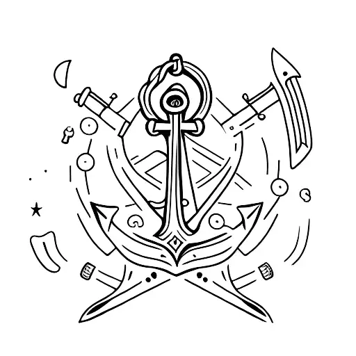 Anchor In The Shape Of A Guitar