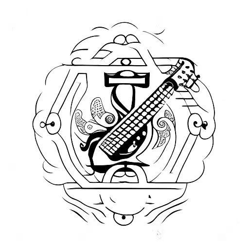 Guitar In The Shape Of A Anchor