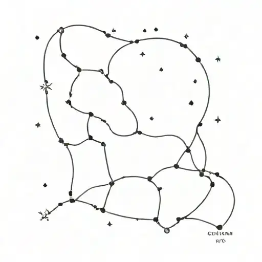 Capricorn Constellation Map Outline