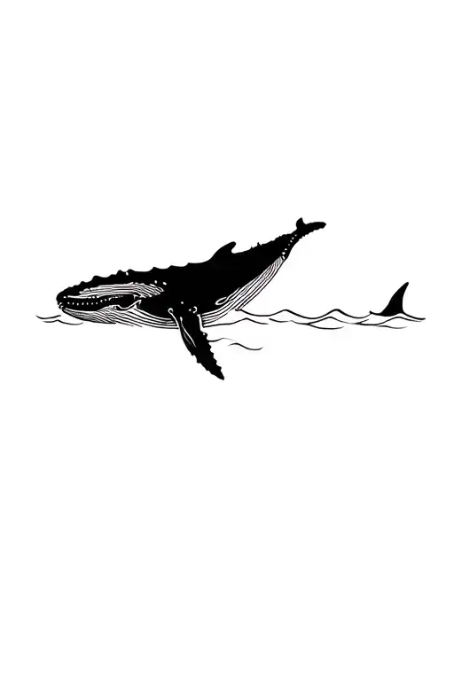 Humpback Whale Swimming