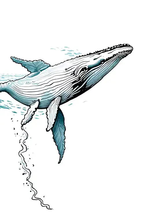 Humpback Whale Swimming