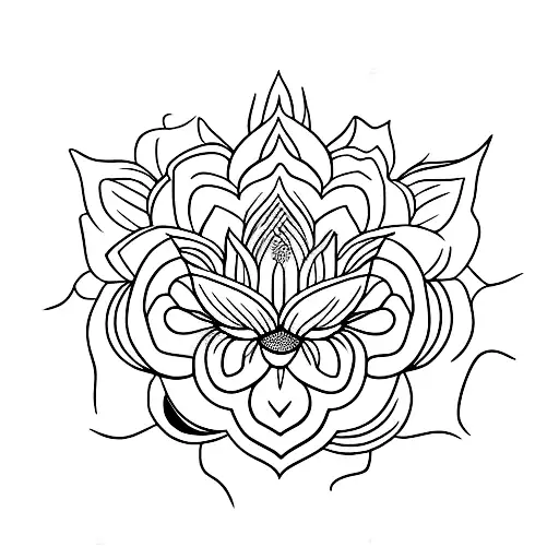 Lotus Flower With Sun