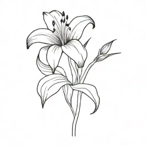 Lily Stem With Paw Print Inside