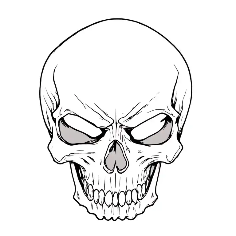 Anger Skull Soft Shading