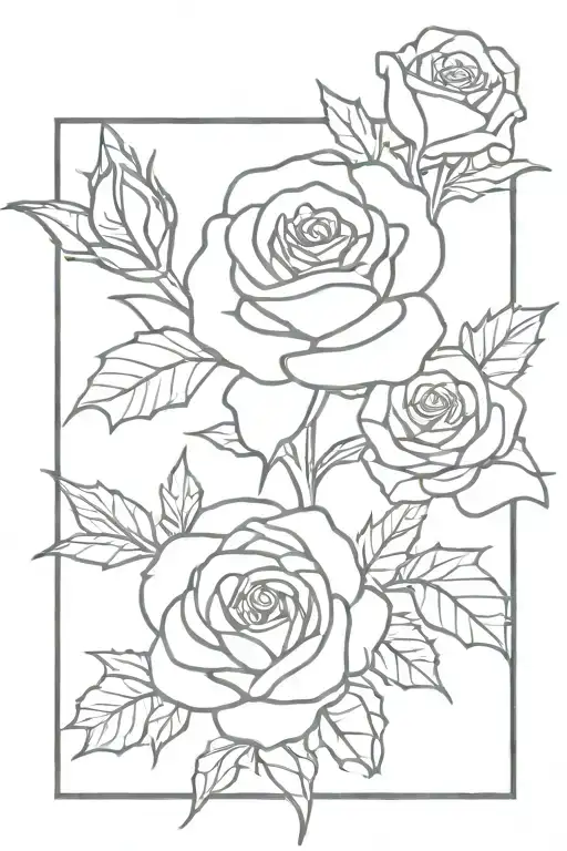 Rose And Holly Flowers