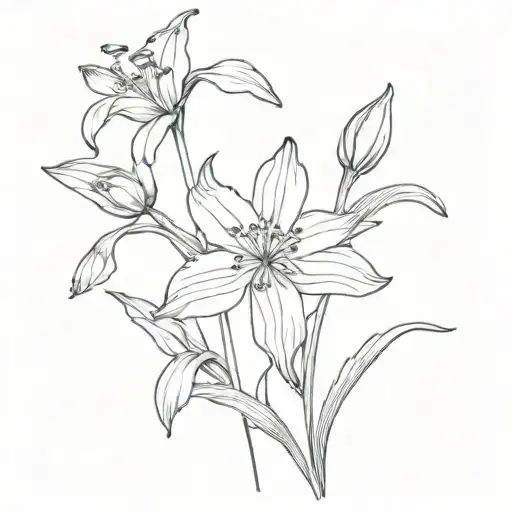 Fine Line Bluebell Flower