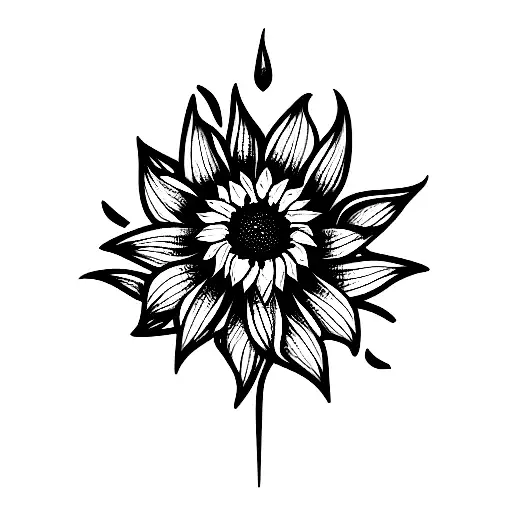 Bouquet With Sunflower And Daffodil