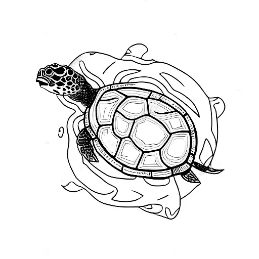 Turtle With A Guitar Pick For The Shell