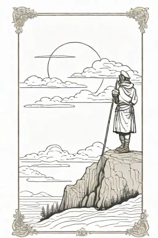 Caspar Friedrich's Wanderer Above The Sea Of Clouds Tarot Card