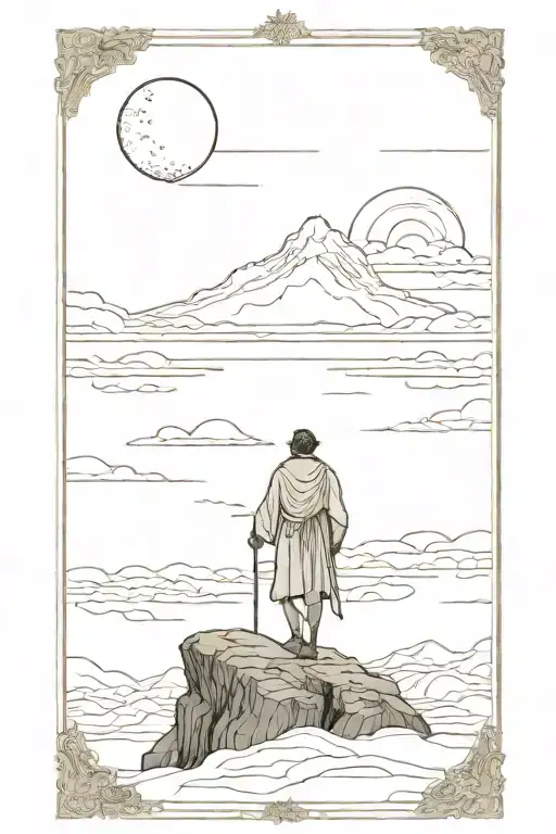 Caspar Friedrich's Wanderer Above The Sea Of Clouds Tarot Card