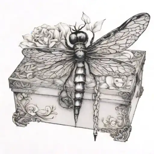 A Jewelry Box With A Dragonfly